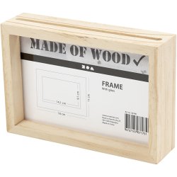 Dobbeltramme, D: 4 cm, str. 16x11 cm, 1 stk.