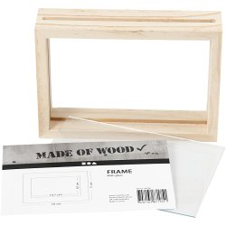 Dobbeltramme, D: 4 cm, str. 16x11 cm, 1 stk.