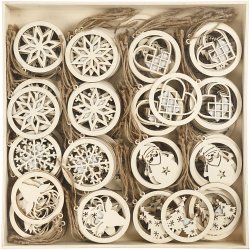 Juleoph&aelig;ng, diam. 8 cm, tykkelse 0,3 cm, 144 stk./ 1 pk.