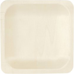 Tallerken, H: 2 cm, str. 14x14 cm, 12 stk./ 1 pk.