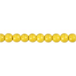 Tr&aelig;perler, diam. 8 mm, hulstr. 2 mm, ca. 80 stk., gul, 15 g/ 1 pk.