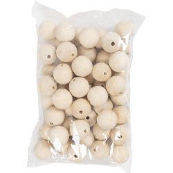 Tr&aelig;perler, diam. 35, hulstr. 6 mm, 50 stk./ 1 pk.