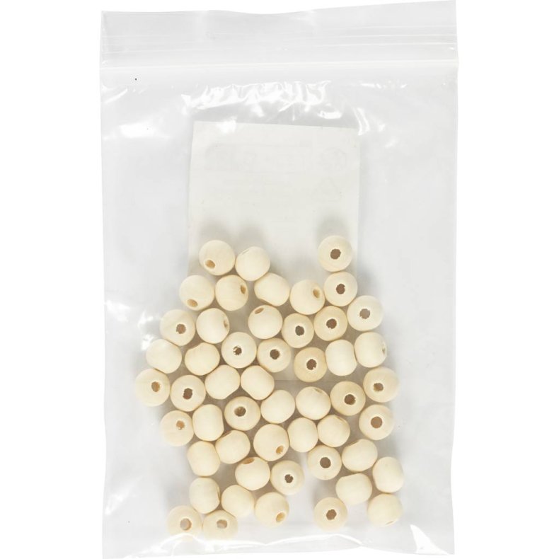 Tr&aelig;perler, diam. 8, hulstr. 2 mm, 100 stk./ 1 pk.