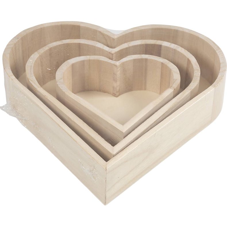 Hjertesk&aring;le, H: 13-25 cm, D: 5-5,2 cm, 3 stk./ 1 pk.