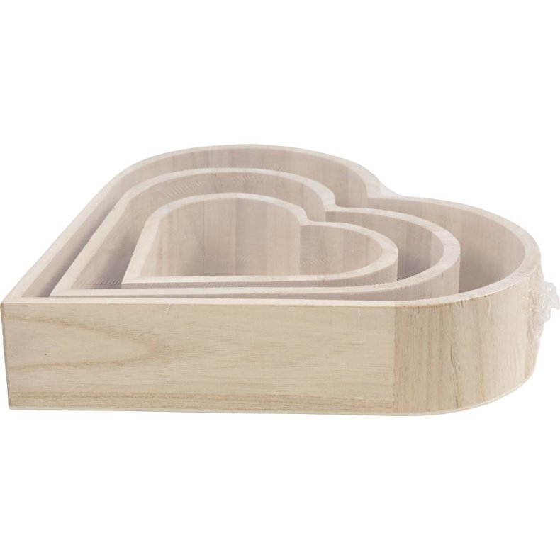 Hjertesk&aring;le, H: 13-25 cm, D: 5-5,2 cm, 3 stk./ 1 pk.