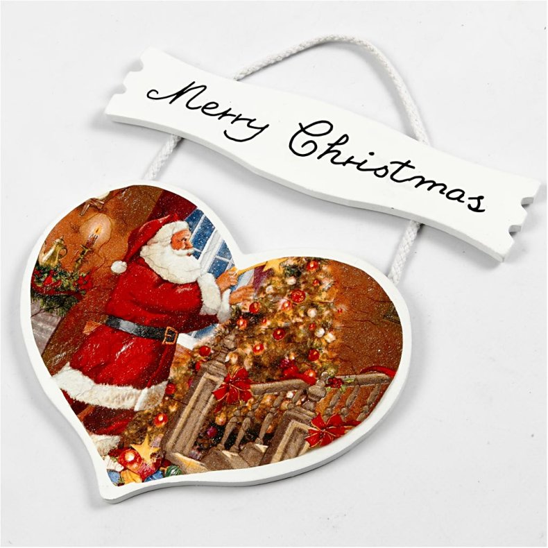 Hjerte med skilt, str. 28x19 cm, tykkelse 5 mm, 10 stk./ 1 pk.