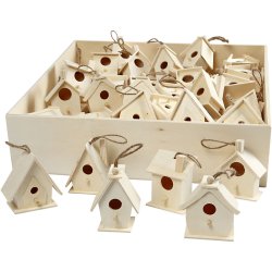 Fuglehuse, H: 7 cm, 6x10 stk./ 1 pk.