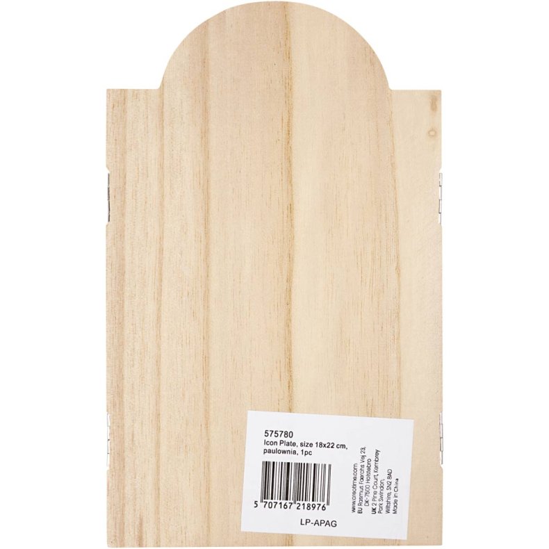 Ikonplade, str. 18x22 cm, 1 stk.