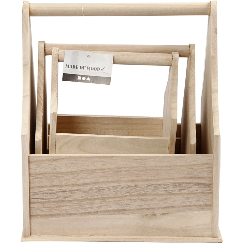 Flaskekasser, str. 24x17,5x28 cm, 3 stk./ 1 s&aelig;t