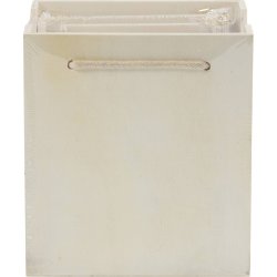 Poser med hank, H: 12+14+16 cm, D: 5+7+9 cm, B: 16+16,5+18 cm, 3 stk./ 1 s&aelig;t