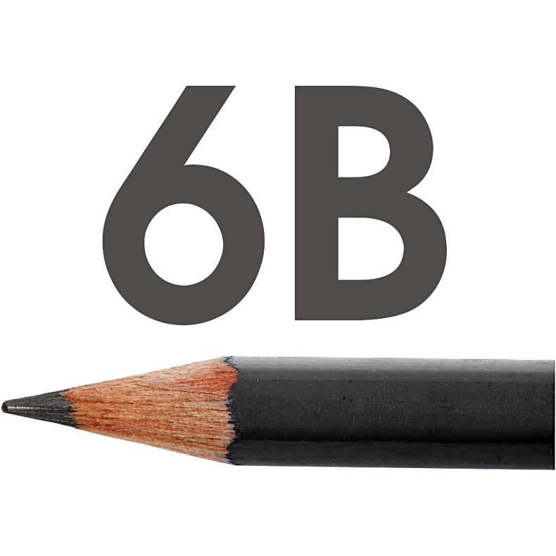 Art Design Tegneblyanter, diam. 6,9 mm, 6B, mine 1,8 mm, 12 stk./ 1 pk.