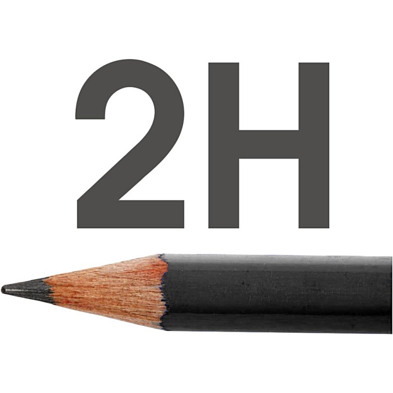 Art Design Tegneblyanter, diam. 6,9 mm, 2H, mine 1,8 mm, 12 stk./ 1 pk.