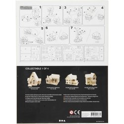 3D Konstruktionsfigur, Hus med veranda, str. 22,5x16x17,5, 1 stk.