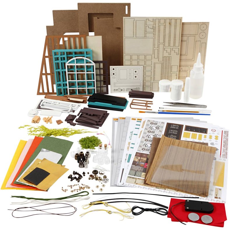 Miniaturerum, Kaffebar, H: 19 cm, L: 22,6 cm, B: 19,4 cm, 1 stk.