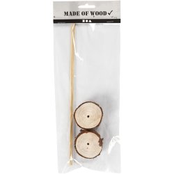 Tr&aelig;f&oslash;dder med tilh&oslash;rende pinde, H: 3 cm, diam. 5 cm, 2 s&aelig;t/ 1 pk.