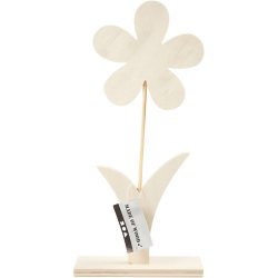 Blomst, H: 26 cm, B: 13 cm, tykkelse 1 cm, 1 stk.