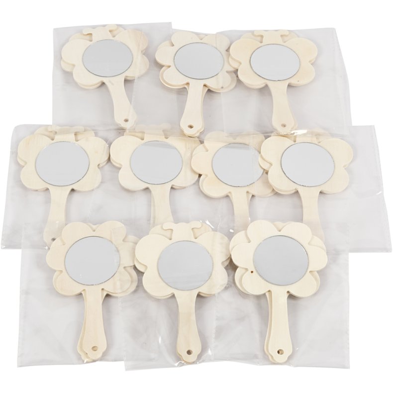 H&aring;ndspejle, H: 13,9 cm, B: 9 cm, 20 stk./ 1 pk.