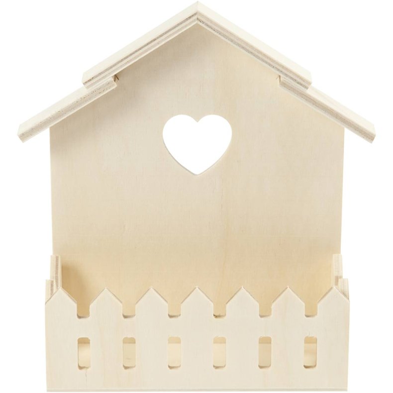 Hyldehus med stakit, H: 16,5 cm, D: 5,5 cm, B: 13 cm, 1 stk.