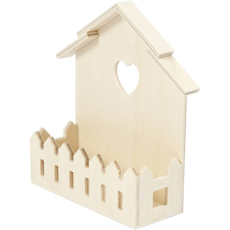 Hyldehus med stakit, H: 16,5 cm, D: 5,5 cm, B: 13 cm, 1 stk.