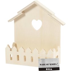 Hyldehus med stakit, H: 16,5 cm, D: 5,5 cm, B: 13 cm, 1 stk.