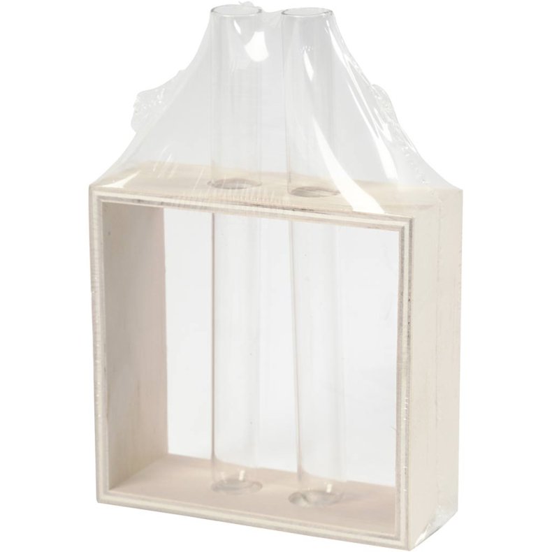 Reagensglasholder, H: 10+15 cm, D: 4 cm, B: 10,5 cm, 1 stk.