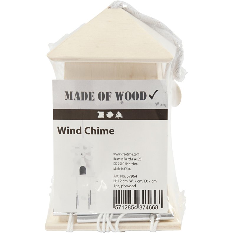 Vindspil, H: 12 cm, D: 7 cm, B: 7 cm, 1 stk.