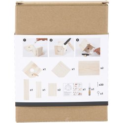 Fuglehus, H: 13 cm, D: 14,5 cm, B: 16 cm, 1 stk.