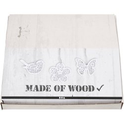 Tr&aelig;oph&aelig;ng, sommerfugl, blomst, fugl, H: 10 cm, B: 10 cm, 90 stk./ 1 pk.