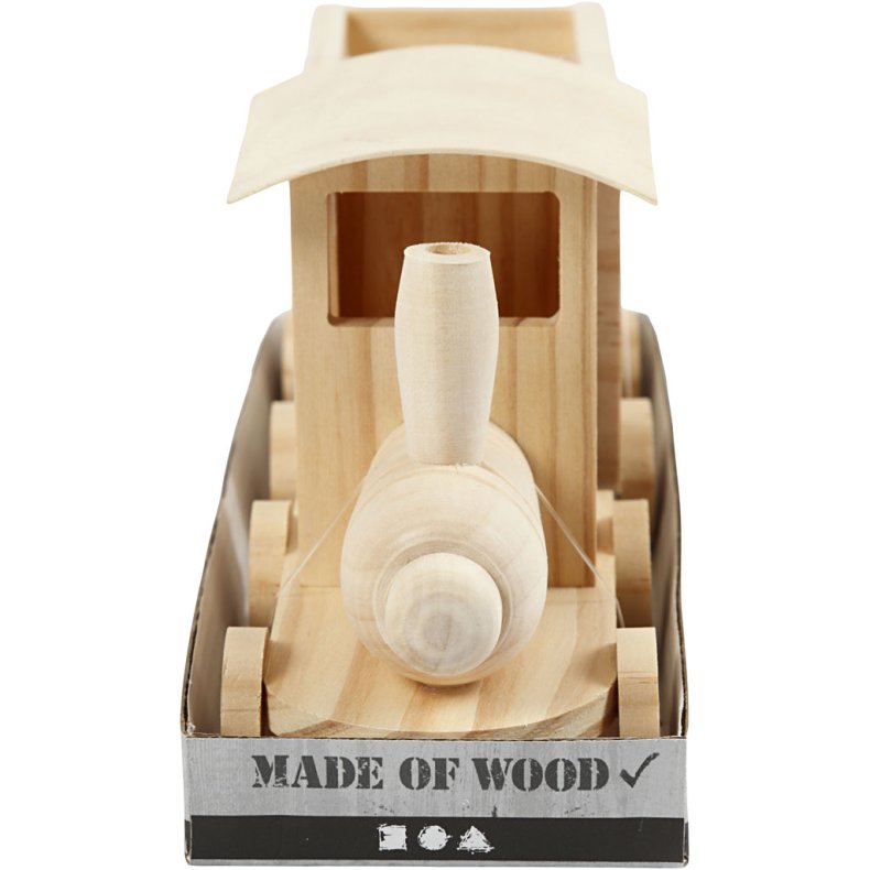Tog med vogn, H: 9,5 cm, L: 21,5 cm, B: 6,5 cm, 1 stk.