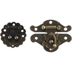 Minibeslag, str. 30-35 mm, antik guld, 10 s&aelig;t/ 1 pk.