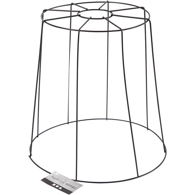 Lampesk&aelig;rm, H: 20 cm, diam. 15,5-20 cm, sort, 1 stk.