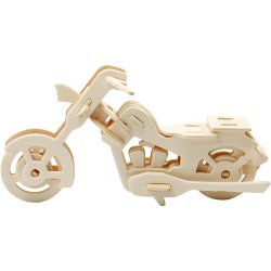 3D konstruktionsfigur, motorcykel, str. 19x9x9 cm, 1 stk.