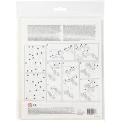 3D konstruktionsfigur, motorcykel, str. 19x9x9 cm, 1 stk.