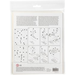 3D konstruktionsfigur, Pick-up truck, str. 19,5x8x12 cm, 1 stk.