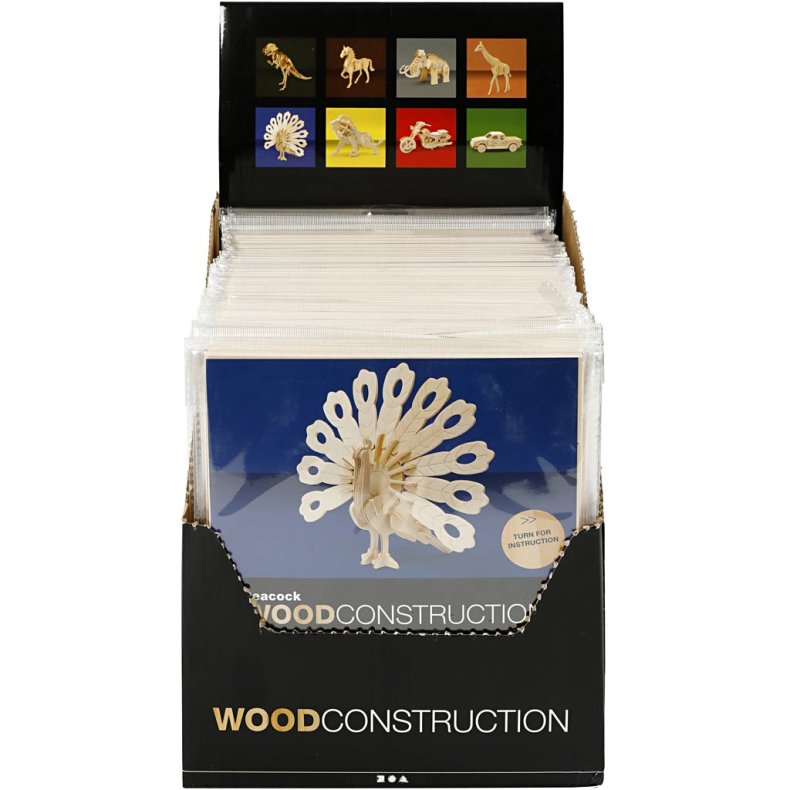 3D konstruktionsfigur, str. 9-25 cm, 8x6 stk./ 1 pk.