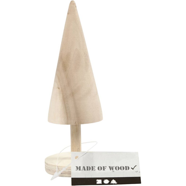 Juletr&aelig;, H: 15,5 cm, diam. 5 cm, 1 stk.