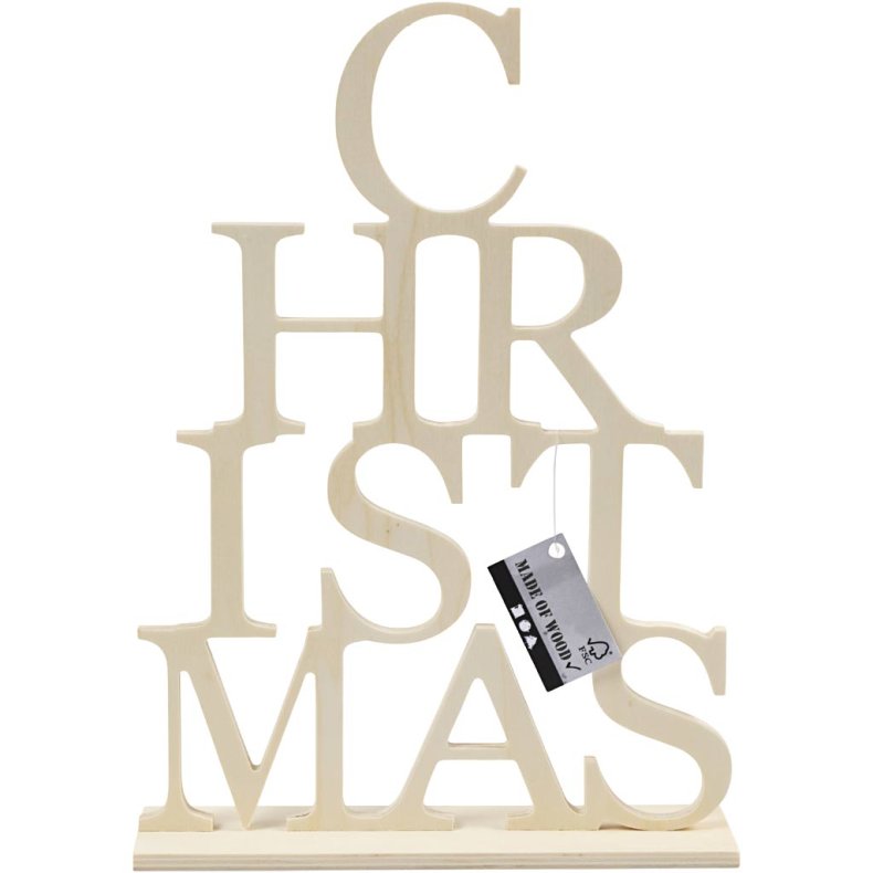 CHRISTMAS juletr&aelig;, H: 29 cm, B: 21 cm, 1 stk.