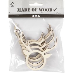 Servietring, H: 8 cm, D: 5 mm, diam. 4,5 cm, hulstr. 3,5 cm, 4 stk./ 1 pk.