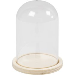 Klokke p&aring; tr&aelig;fod, H: 9,5 cm, diam. 6 cm, hulstr. 3 mm, 1 stk.