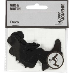 Kartonm&aelig;rkat, skater, str. 56x67 mm, sort, 10 stk./ 1 pk.