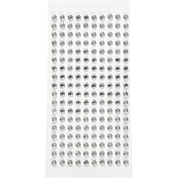 Rhinsten, diam. 5 mm, s&oslash;lv, 144 stk./ 1 pk.