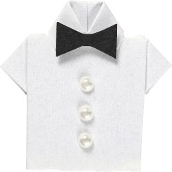 Stickers, skjorte, str. 33x35 mm, hvid, 6 stk./ 1 pk.