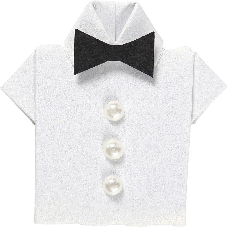 Stickers, skjorte, str. 33x35 mm, hvid, 6 stk./ 1 pk.