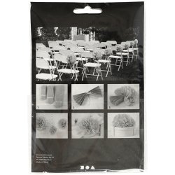 Papirpomponer, diam. 20+24+30 cm, 16 g, sort, 3 stk./ 1 pk.