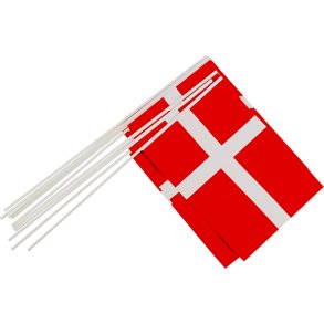 Papirflag, L: 50 cm, str. 20x27 cm, 10 stk./ 1 pk., Danmark