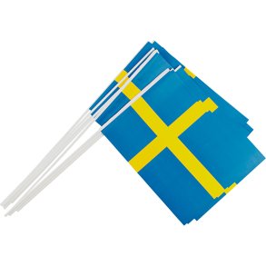 Papirflag, str. 20x25 cm, 10 stk./ 1 pk., Sverige