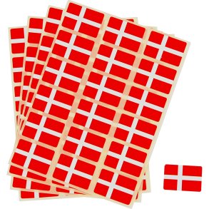 Selvklæbende flag, str. 15x22 mm, 72 stk./ 1 pk., Danmark