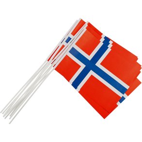Papirflag, str. 20x25 cm, 10 stk./ 1 pk., Norge