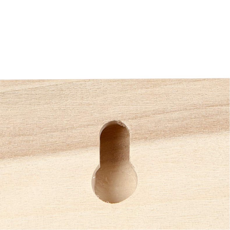 Tr&aelig;skilt, str. 10x30 cm, tykkelse 1 cm, 1 stk.