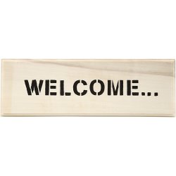 Tr&aelig;skilt, str. 10x30 cm, tykkelse 1 cm, 1 stk.